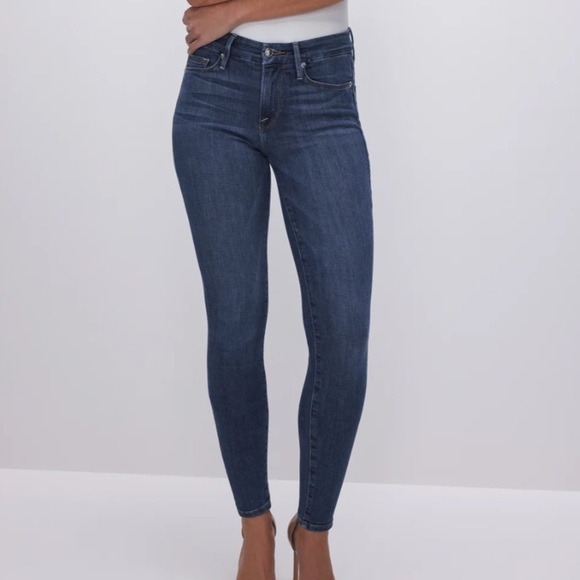 Good American Denim - Women’s Good American good legs dark wash mid rise skinny jeans 4/27